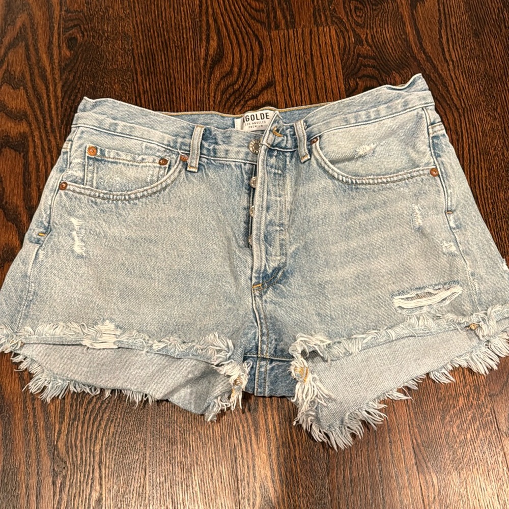 AGOLDE Parker button fly denim shorts